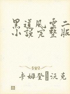 黑道风云二十年小说完整版