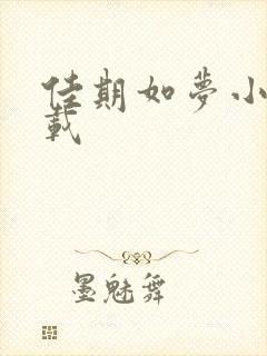 佳期如梦小说下载