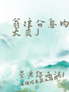 翁浪公息肉吊大太爽J