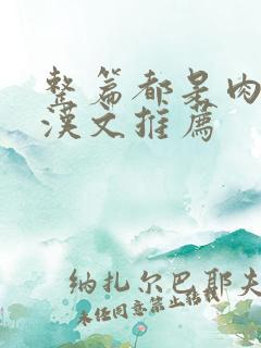 整篇都是肉的糙汉文推荐