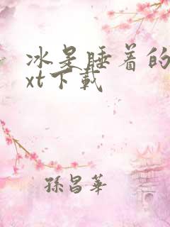 冰是睡着的水txt下载