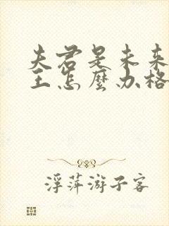 夫君是未来大魔王怎么办格格党