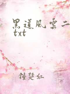 黑道风云二十年 txt