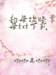 韵母攻略掌中美母txt下载