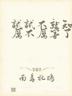 试试不就知道我厉不厉害了