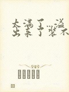 太满了...溢出来了装不下了