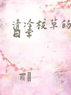 清冷校草的抹布日常