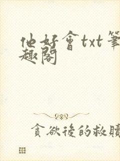 他好会txt笔趣阁