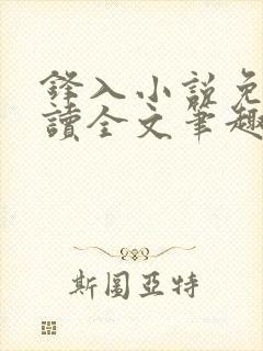 锋入小说免费阅读全文笔趣阁