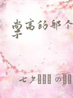 尚高的那个臭小子