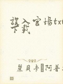 误入官场txt下载