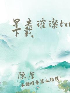 星光璀璨txt下载