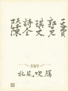 陆诗琪郭天军老陈全文免费阅读