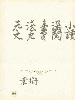 元浅秦深小说全文免费阅读