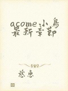 acome小鸟最新章节