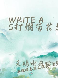 WRITE AS打烂菊花加姜