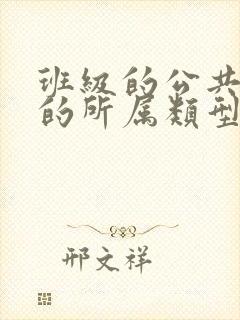 班级的公共小0的所属类型