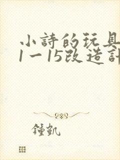 小诗的玩具日记1一15改造计划