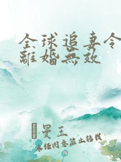 全球追妻令老婆离婚无效