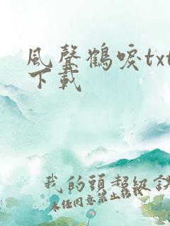 风声鹤唳txt下载