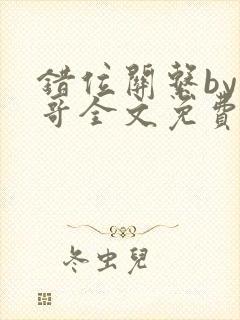 错位关系by东哥全文免费阅读