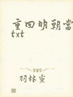 重回明朝当皇帝txt