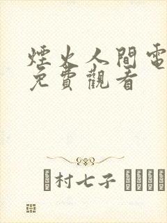 烟火人间电视剧免费观看