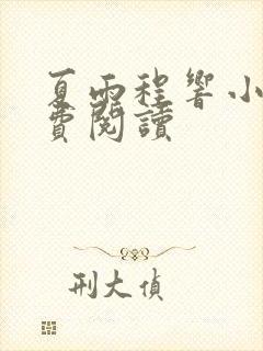 夏雨程响小说免费阅读