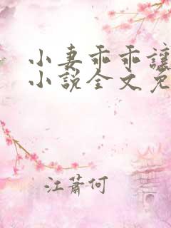 小妻乖乖让我宠小说全文免费阅读