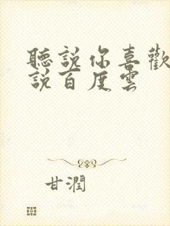 听说你喜欢我小说百度云