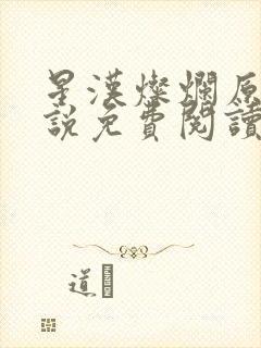 星汉灿烂原著小说免费阅读