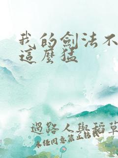 我的剑法不可能这么猛