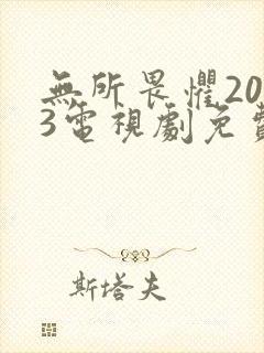 无所畏惧2023电视剧免费观看