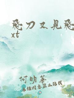 飞刀又见飞刀txt