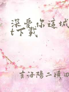 深爱你这城txt下载