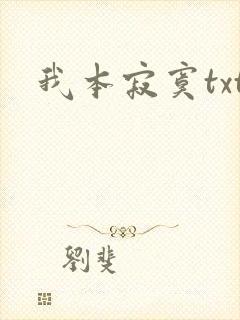 我本寂寞txt