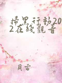 扫黑行动2022在线观看