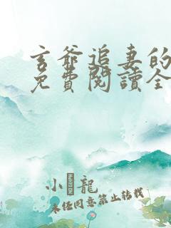 玄爷追妻的小说免费阅读全文