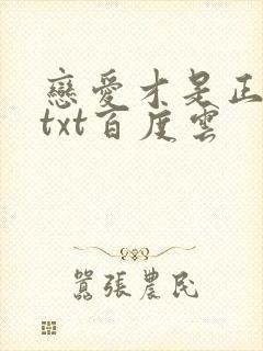 恋爱才是正经事txt百度云