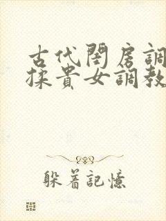 古代闺房调教h揉贵女调教记
