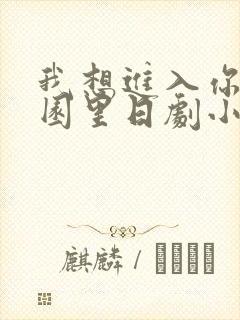 我想进入你的花园里日剧小说