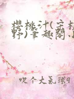 樱桃汁(宋枝江野)笔趣阁小说