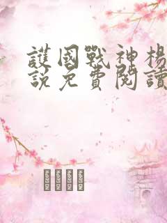 护国战神杨风小说免费阅读