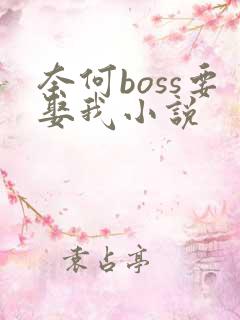 奈何boss要娶我小说