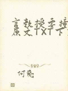 言教授要撞坏了原文TXT下载