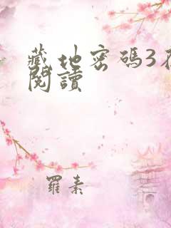 藏地密码3在线阅读