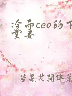 冷面ceo的下堂妻