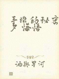 手机的秘密 七夕 悔悟