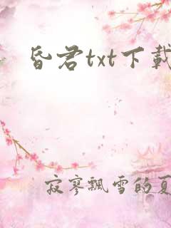 昏君txt下载