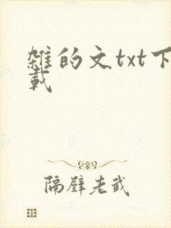 杂的文txt下载